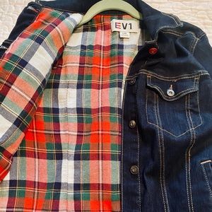 EV1 Denim Jacket Sz Lg - Excellent condition! Flannel inside and cuffs.